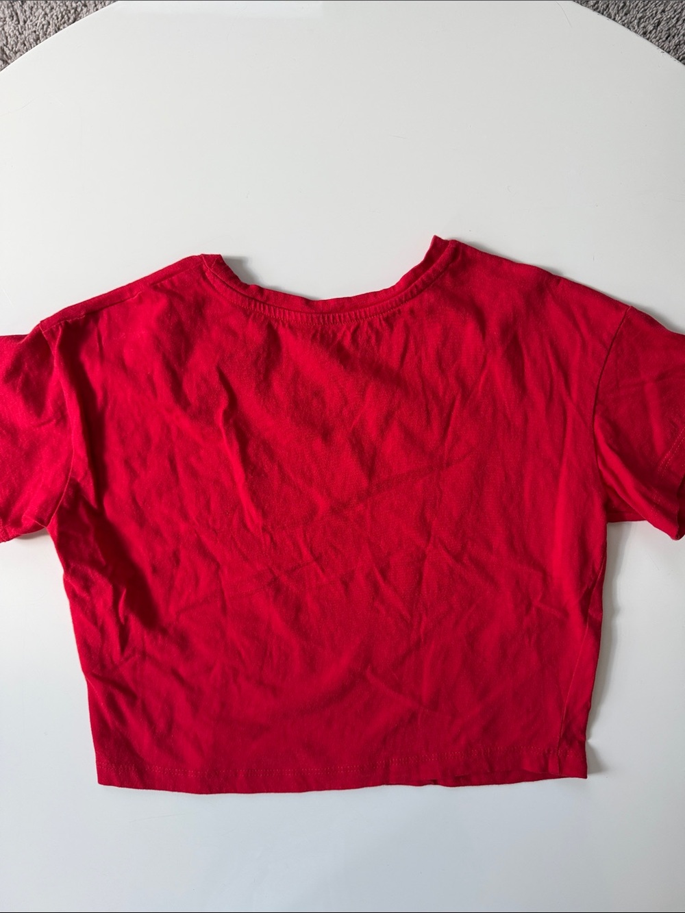 ISA & Ella 100% Organic Cotton Red Crop tee - Picture 4 of 6